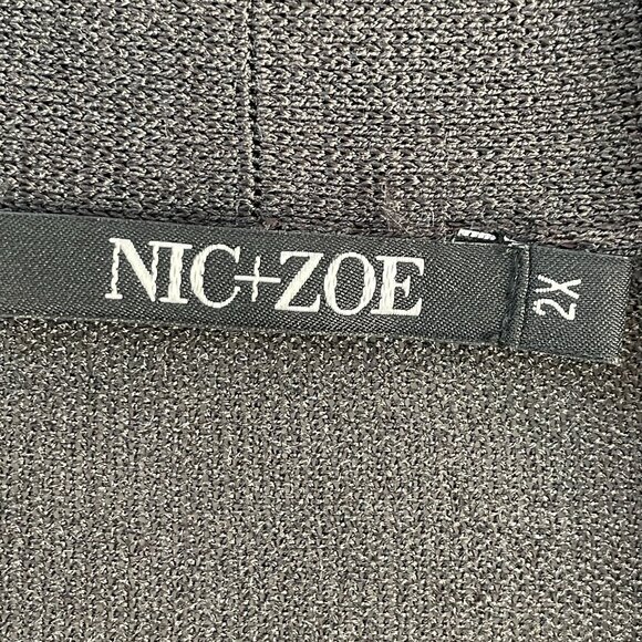 Nic + Zoe Womens Plus 2X Cardigan Sweater Open Front Silk Blend Lightweight Knit - Picture 4 of 10